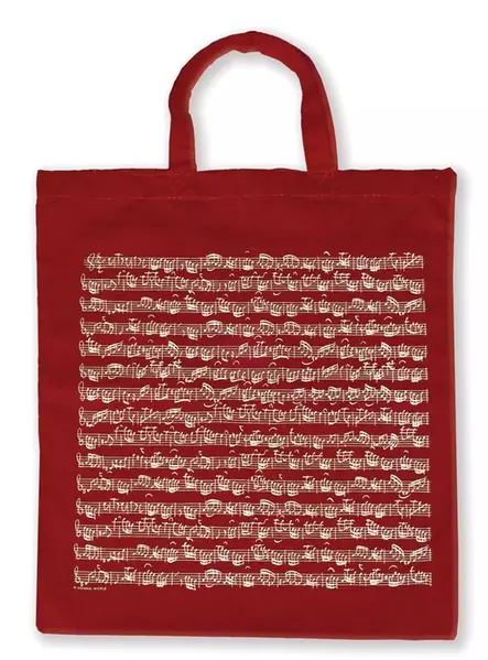 Kangaskassi, Mozart, punainen - Musiikkiaiheiset Lahjatavarat - 2012 - 1